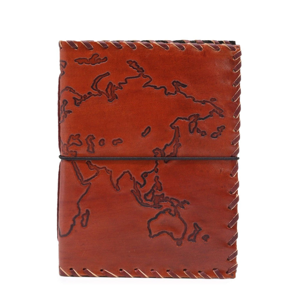 Travel Journal with wrap - Light Tan - 96 pages - 17x13cmLeather Notebooks – Vintage Style JournalsHeart Notes