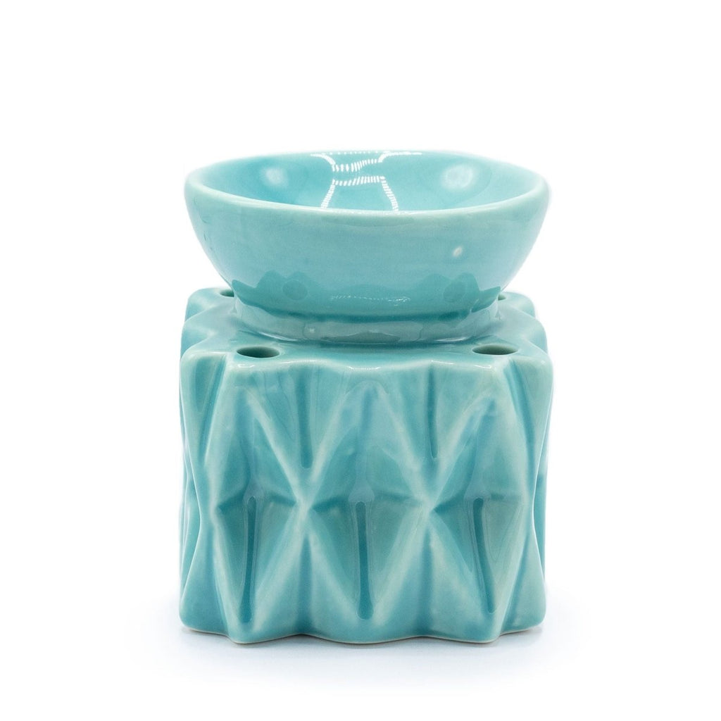 Oil Burner Geometric - BlueVarious Shaped Ceramic Oil BurnersHeart Notes