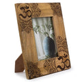 Lrg Mango Wood Picture Frame (for 13x18cm) 28x23x2cm - Mandala - BlackMango Wood Picture FramesHeart Notes