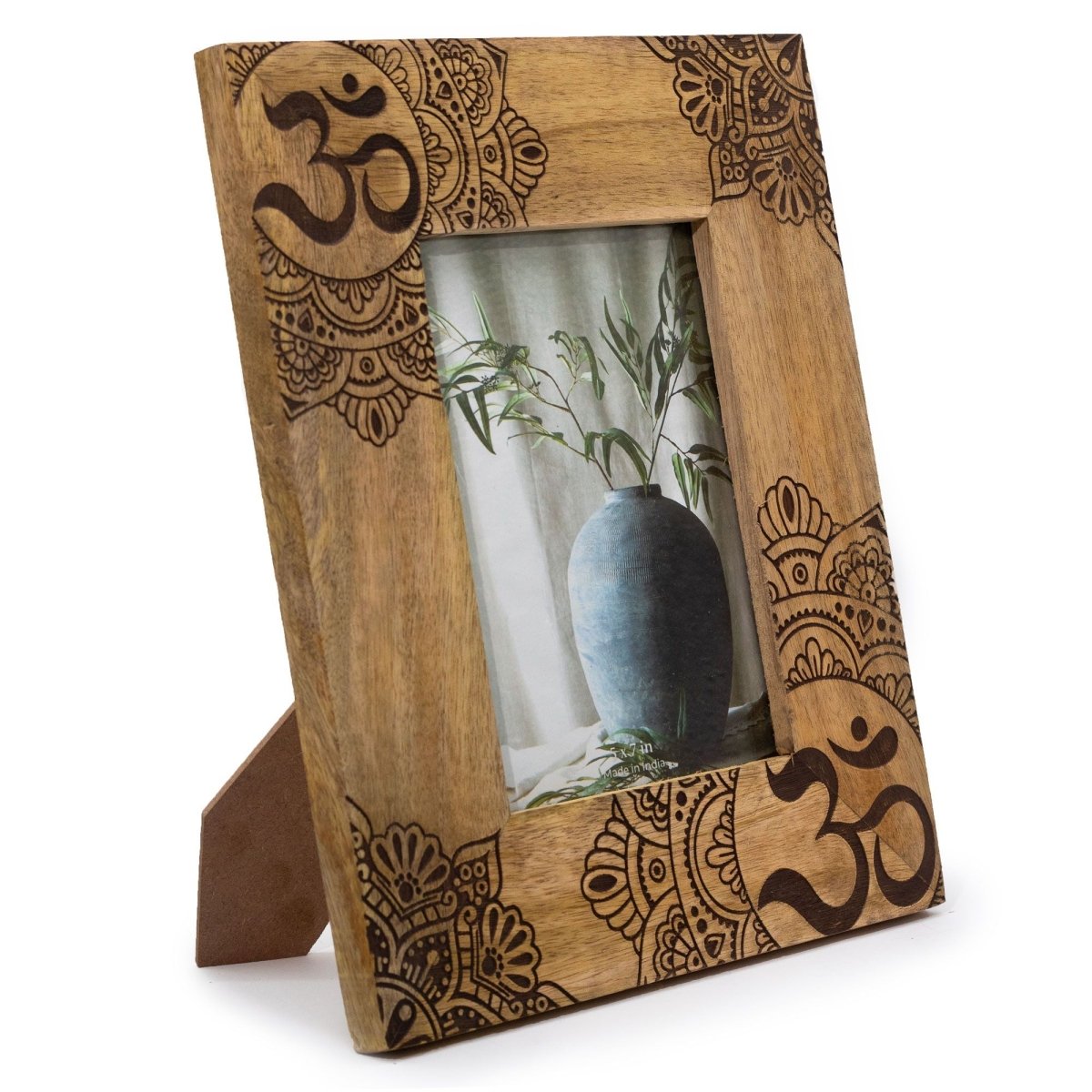 Lrg Mango Wood Picture Frame (for 13x18cm) 28x23x2cm - Mandala - BlackMango Wood Picture FramesHeart Notes
