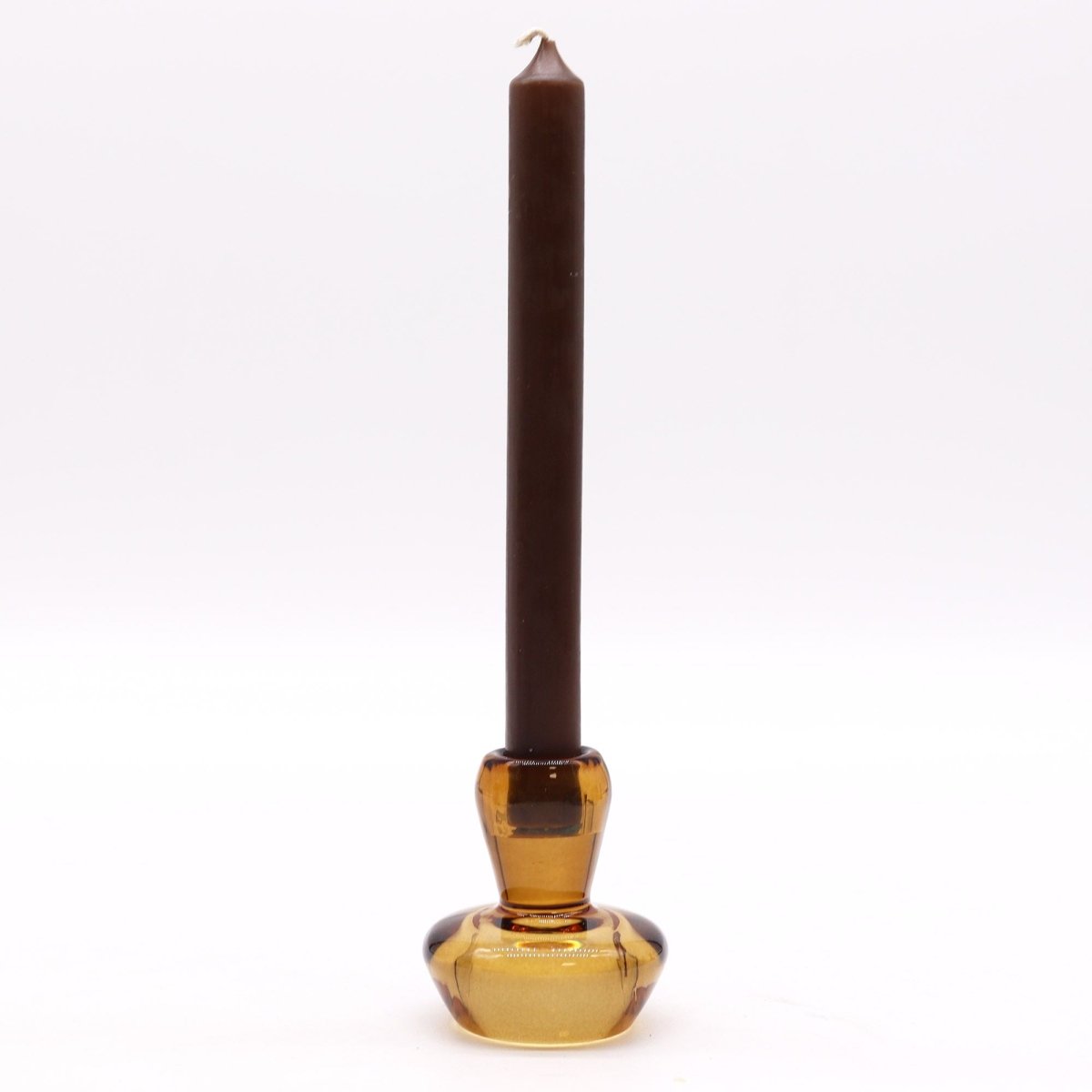 Mushroom Flip Dinner Candle / Tealight Holder - Antique AmberGlass Candle Holders & JarsHeart Notes