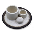 Palo Santo Stick & Smudge Holder - Mandala - White & GreyCeramic Palo Santo Stick & Smudge HolderHeart Notes