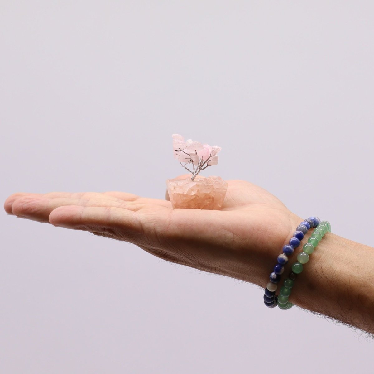 Mini Gemstone Tree On Orgonite Base - Rose Quartz (15 stones)Mini Gemstone TreesHeart Notes