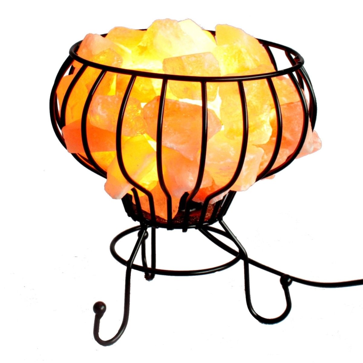 Low Salt Rock Brazier, Pink Salt Chunks, Cable & BulbSalt Rock Brazier SetsHeart Notes