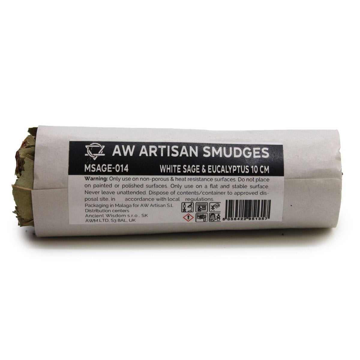 Smudge Stcik - White Sage & Eucalyptus 10 cmSmudge Sticks - individually wrappedHeart Notes