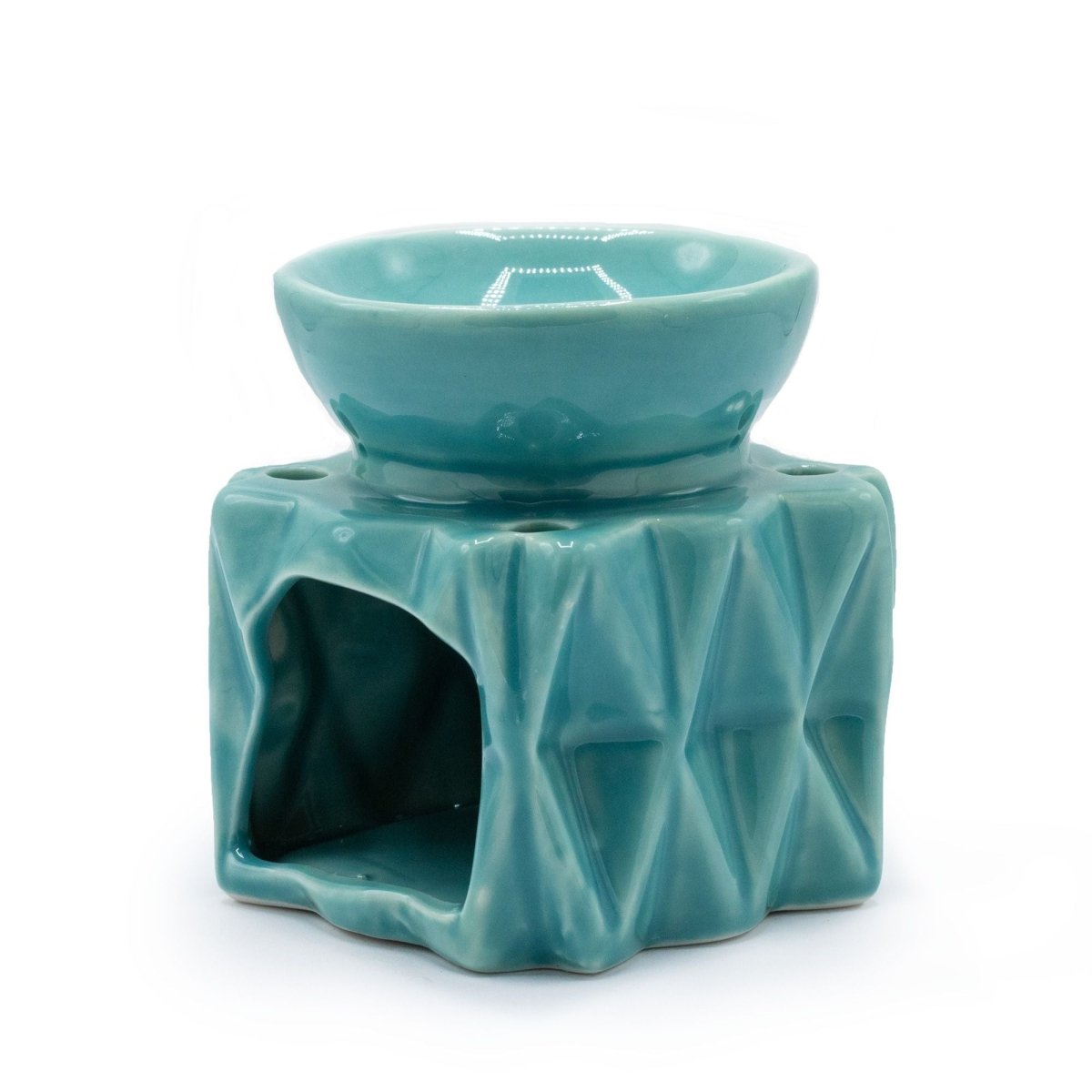 Oil Burner Geometric - BlueVarious Shaped Ceramic Oil BurnersHeart Notes