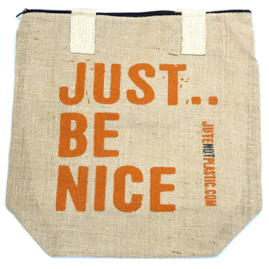Eco Jute Bag - Just Be NiceEco Jute BagsHeart Notes