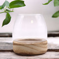 Mini Terrarium on Natural Tung WoodGlass TerrariumsHeart Notes