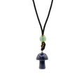 Cord Necklace Gemstone Pendant - Sodalite MushroomCord Necklace Gemstone PendantsHeart Notes