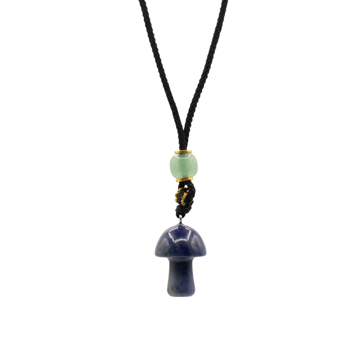 Cord Necklace Gemstone Pendant - Sodalite MushroomCord Necklace Gemstone PendantsHeart Notes