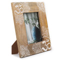 Lrg Mango Wood Picture Frame (for 13x18cm) 28x23x2cm - Mandala - WhiteMango Wood Picture FramesHeart Notes