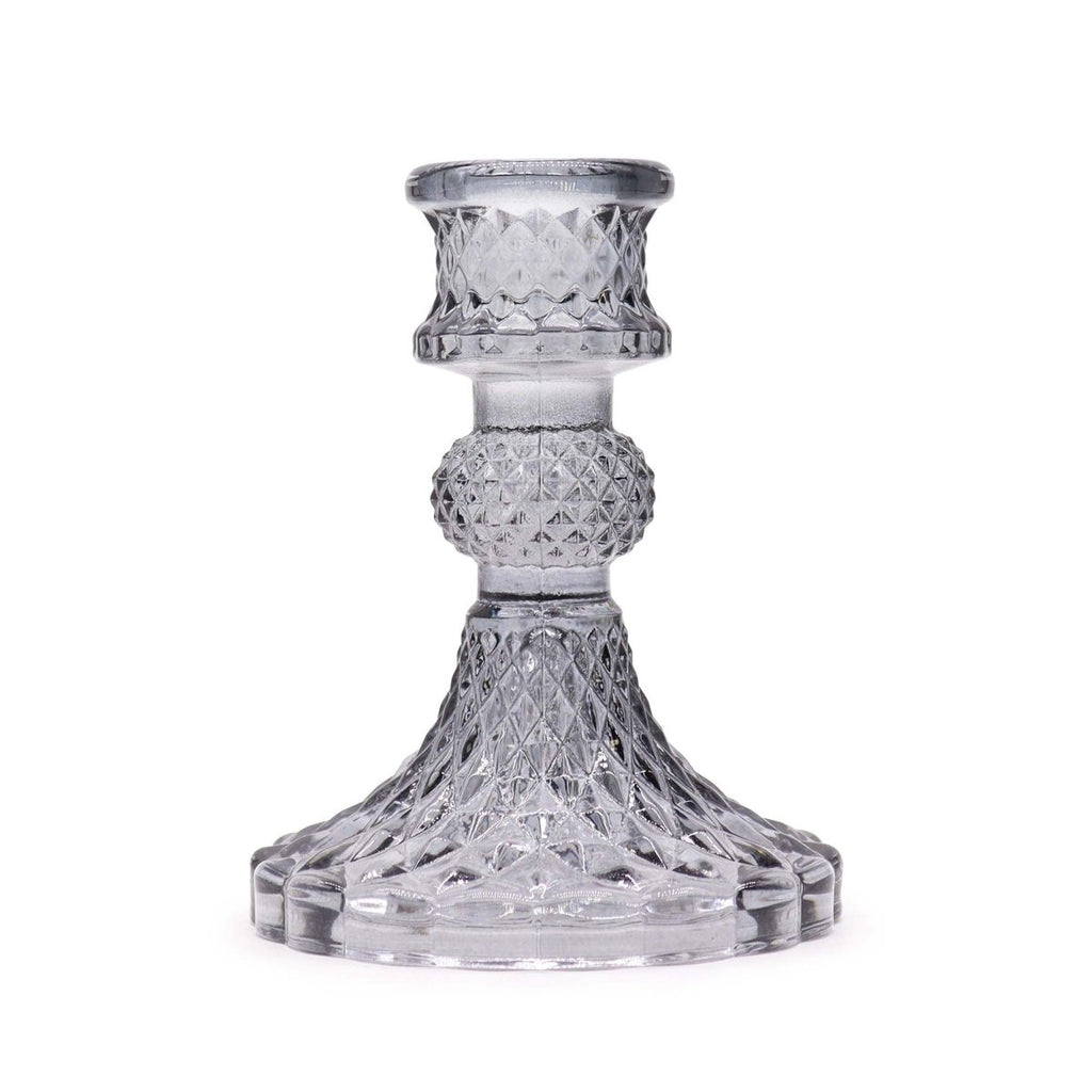 Vintage Dinner Candle Holder - Midnight GreyGlass Candle Holders & JarsHeart Notes