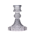Vintage Dinner Candle Holder - Midnight GreyGlass Candle Holders & JarsHeart Notes