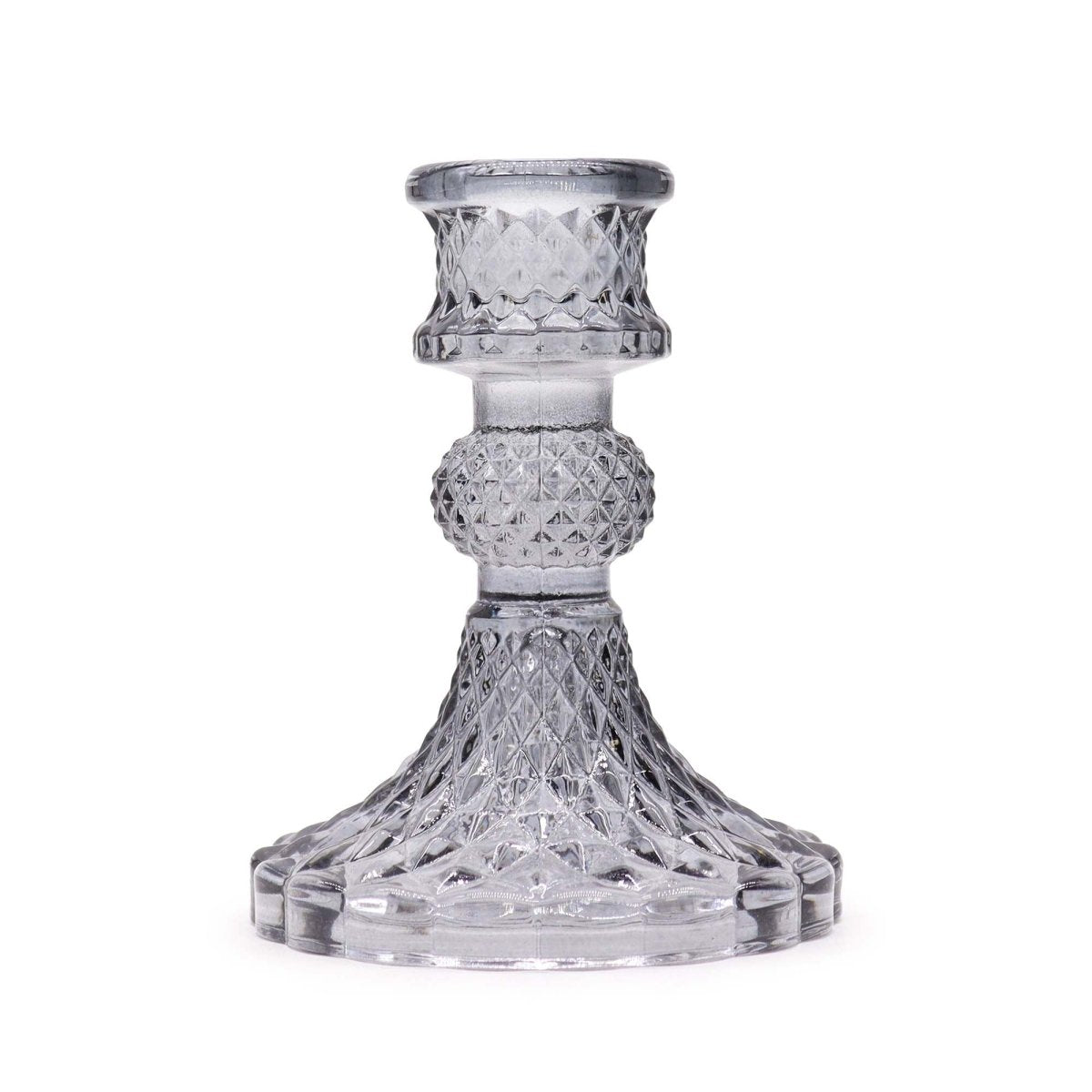 Vintage Dinner Candle Holder - Midnight GreyGlass Candle Holders & JarsHeart Notes