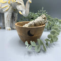 Wooden Smudge and Ritual Offerings Bowl - Three Moons - 11x7cmWooden Smudge and Ritual Offerings BowlHeart Notes