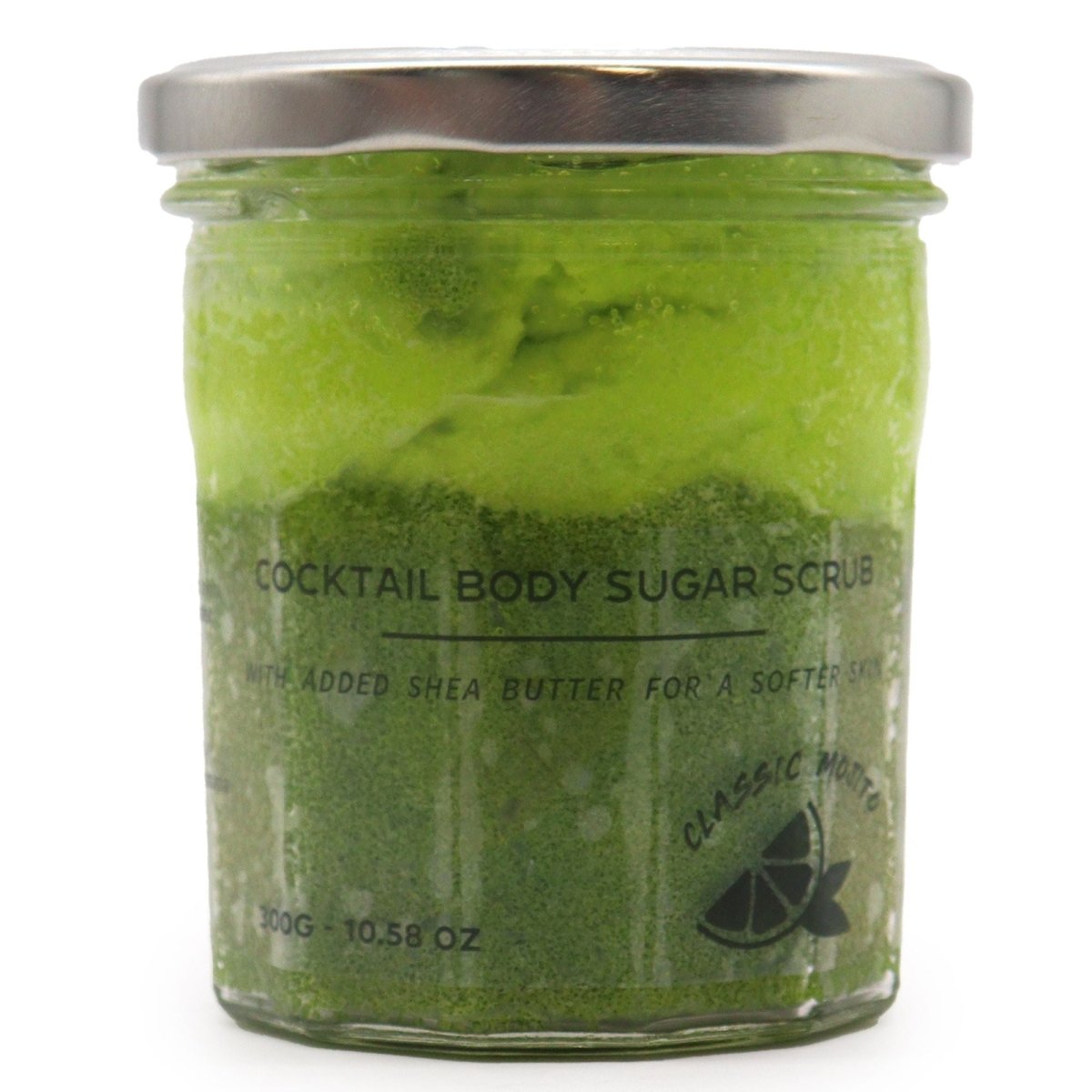 Fragranced Sugar Body Scrub - Classic Mojito 300gFragranced Sugar Body ScrubHeart Notes