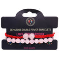 Gemstone Double Power Bracelets - Rose QuartzGemstone Double Power BraceletsHeart Notes