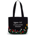 Agnes + Cat Wildflower Garden Tote Bag - BlackAgnes + Cat Embroidered Cotton BagsHeart Notes