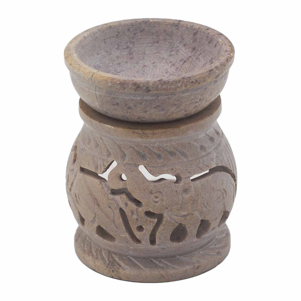 Small Soapstone Oil Burner 8cm - ElephantSoapstone Oil BurnersHeart Notes