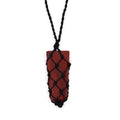 Laced Gemstone Flat Point Pendant - Red JasperLaced Gemstone PendantsHeart Notes