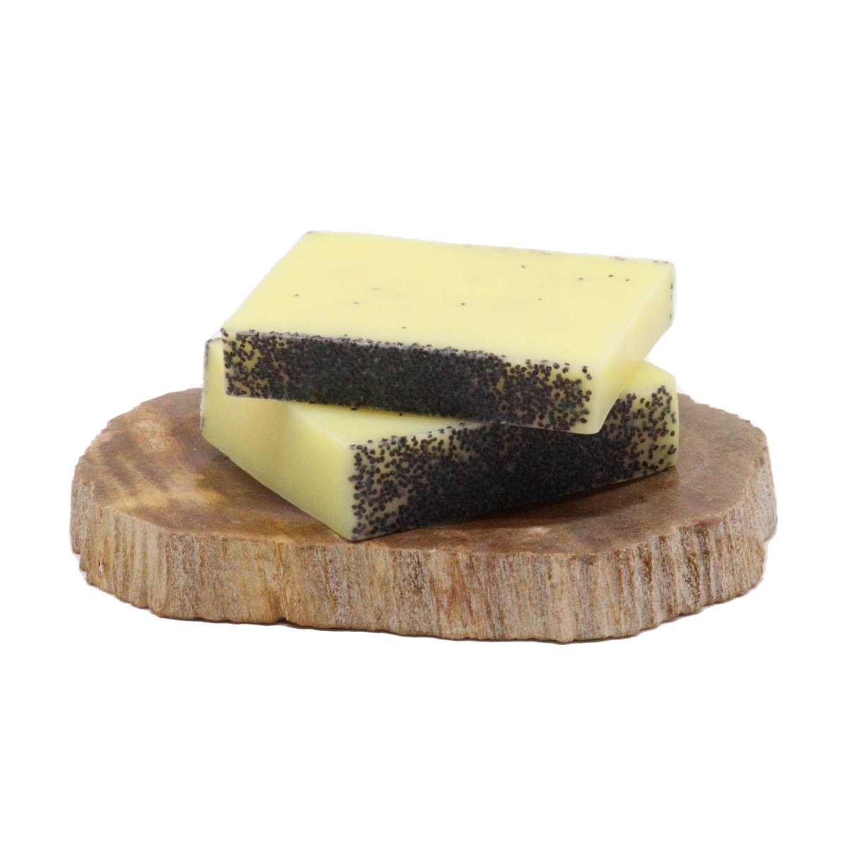 Lemon Poppy Soap Bar - Approx 100gWild & Natural Hand - Crafted Soap 1.3kg and SlicesHeart Notes
