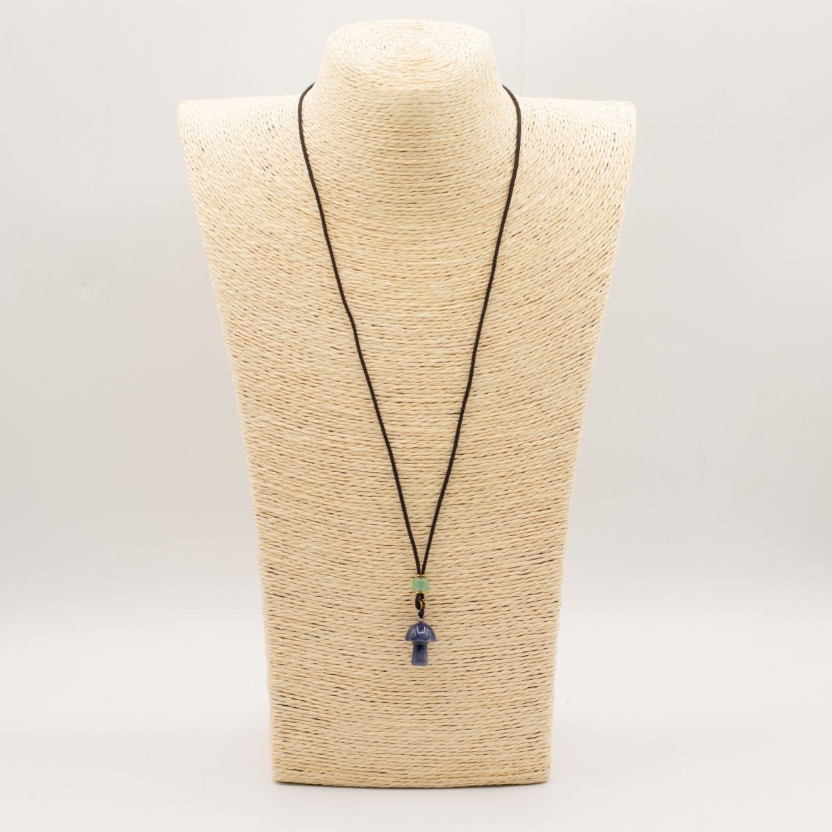 Cord Necklace Gemstone Pendant - Sodalite MushroomCord Necklace Gemstone PendantsHeart Notes