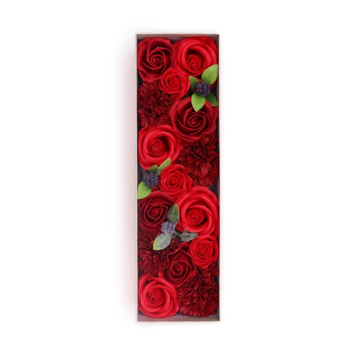 Long Box - Classic Red RosesSoap Flower Gift BoxesHeart Notes