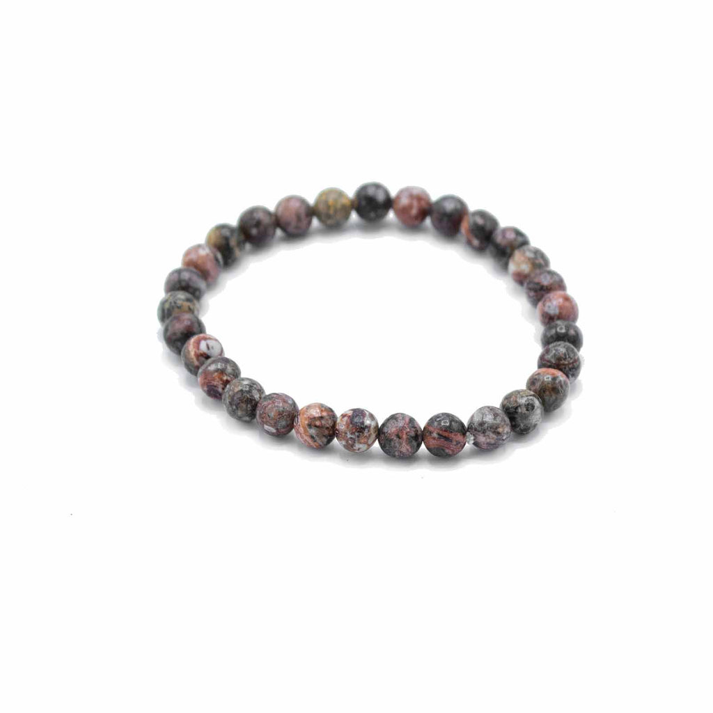 Gemstone Manifestation Bracelet - Leopard Skin Jasper - CourageGemstone Bracelets for ManifestationHeart Notes