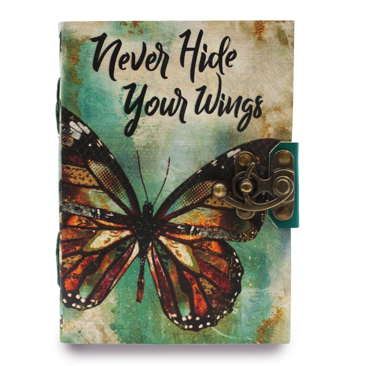 Leather "Never Hide Your Wings" Deckle - edge Notebook (7x5")Leather Notebooks – Vintage Style JournalsHeart Notes