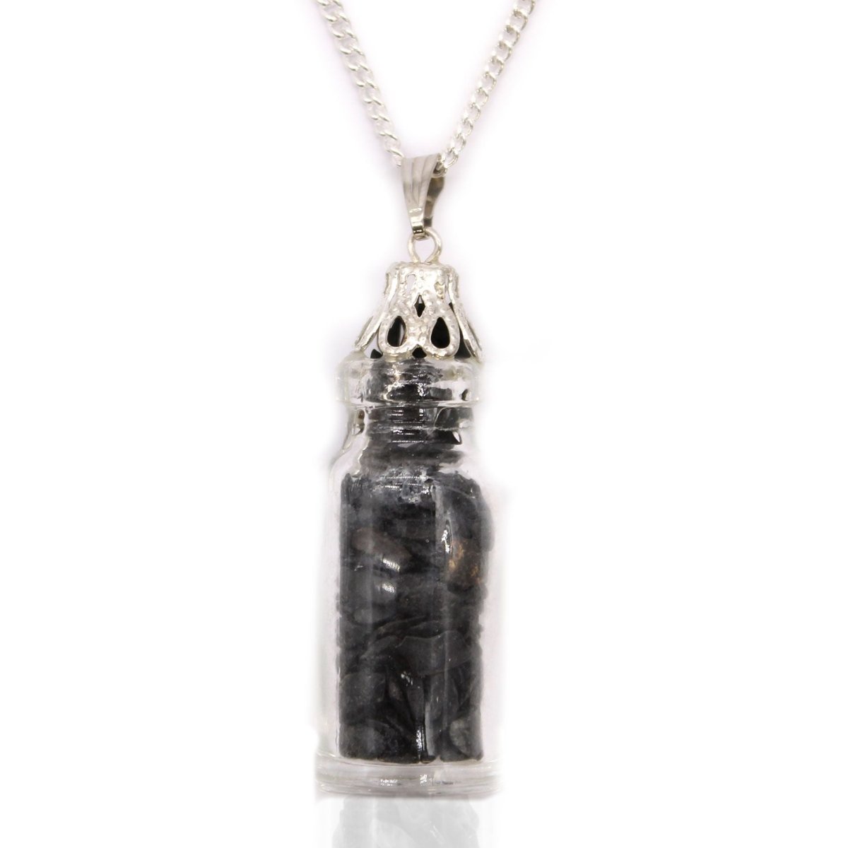 Bottled Gemstones Necklace - Black OnyxIndian Gemstone NecklacesHeart Notes