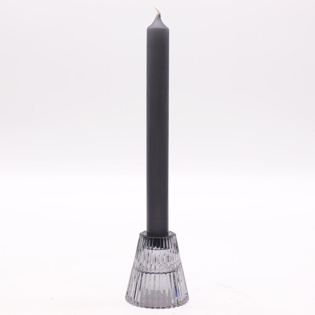 Flip Dinner Candle / Tealight Holder - Midnight GreyGlass Candle Holders & JarsHeart Notes