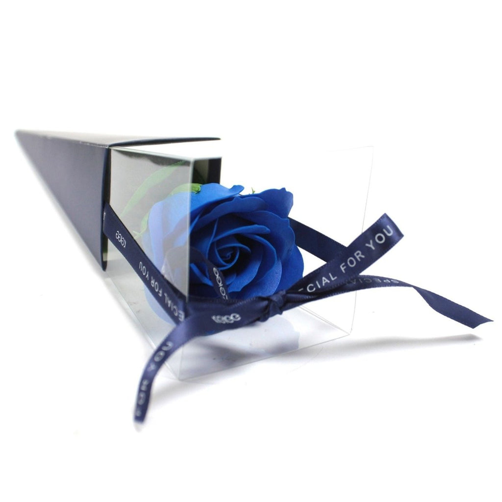 Single Rose - Blue RoseLuxury Soap FlowersHeart Notes