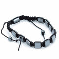 Magnetic Hematite Shamballa Bracelet - Flat CubesHematite Shamballa BraceletHeart Notes