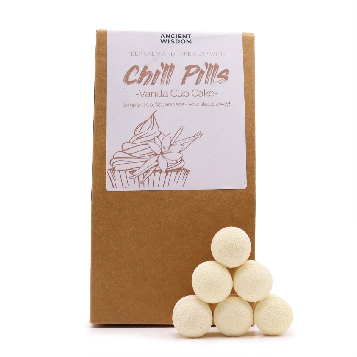 Chill Pills Gift Pack 350g - Vanilla Cup CakeChill Pill Gift PacksHeart Notes