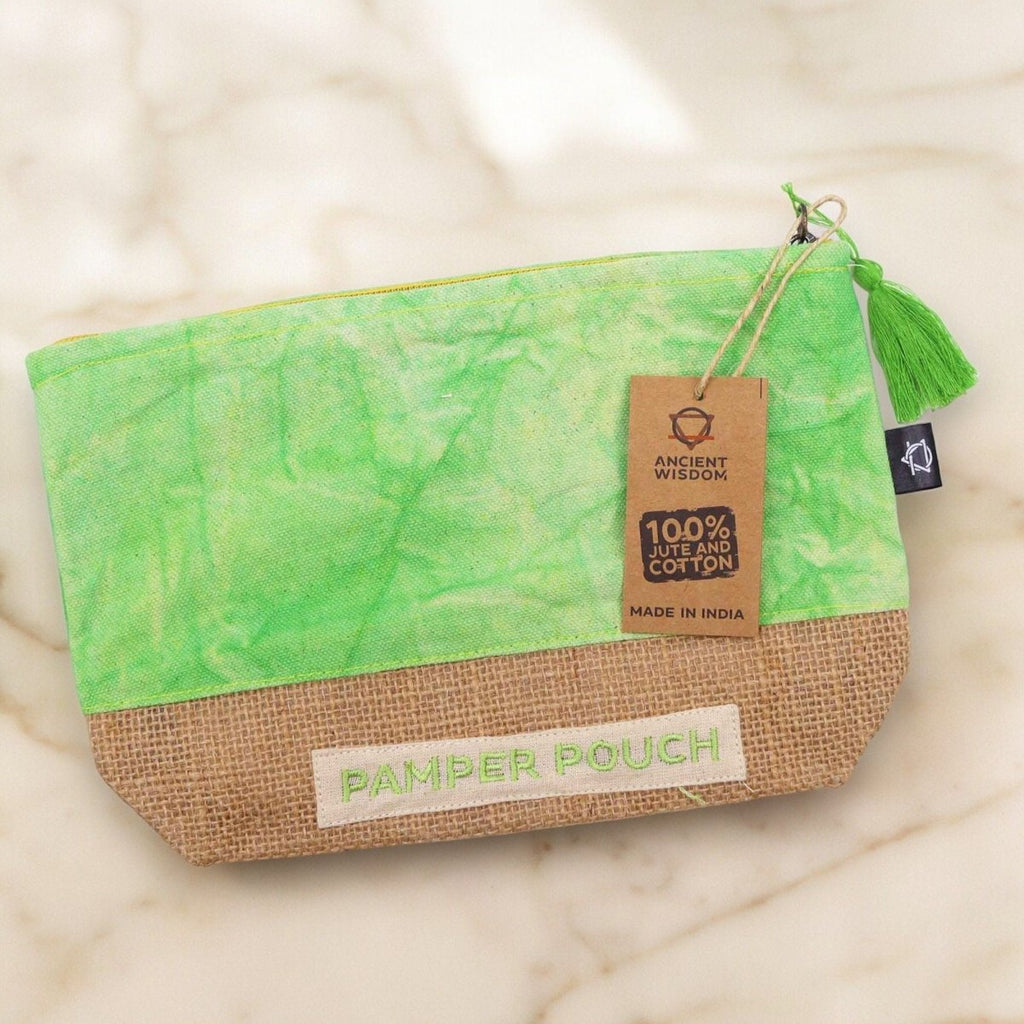 Pamper Pouch - Mother Earth Green - StonewashPamper PouchesHeart Notes