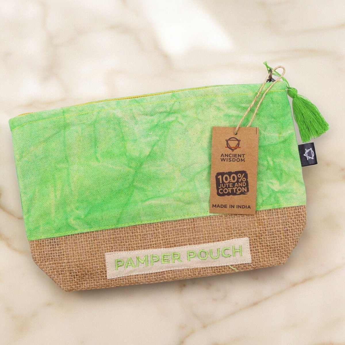 Pamper Pouch - Mother Earth Green - StonewashPamper PouchesHeart Notes