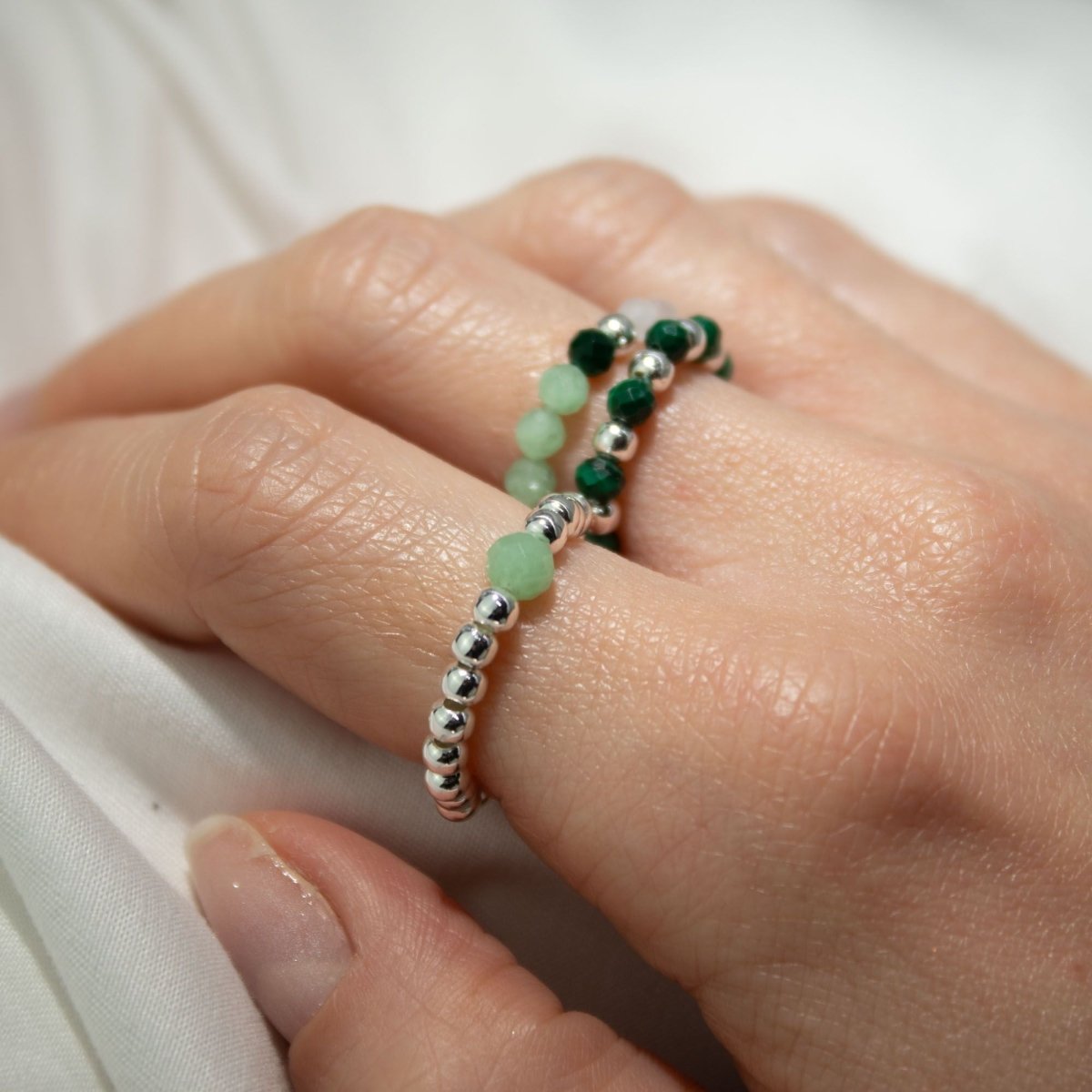 Nymph Spirit Gemstone Ring Set - Forest SpiritNymph Nature Inspired Gemstone Ring SetsHeart Notes