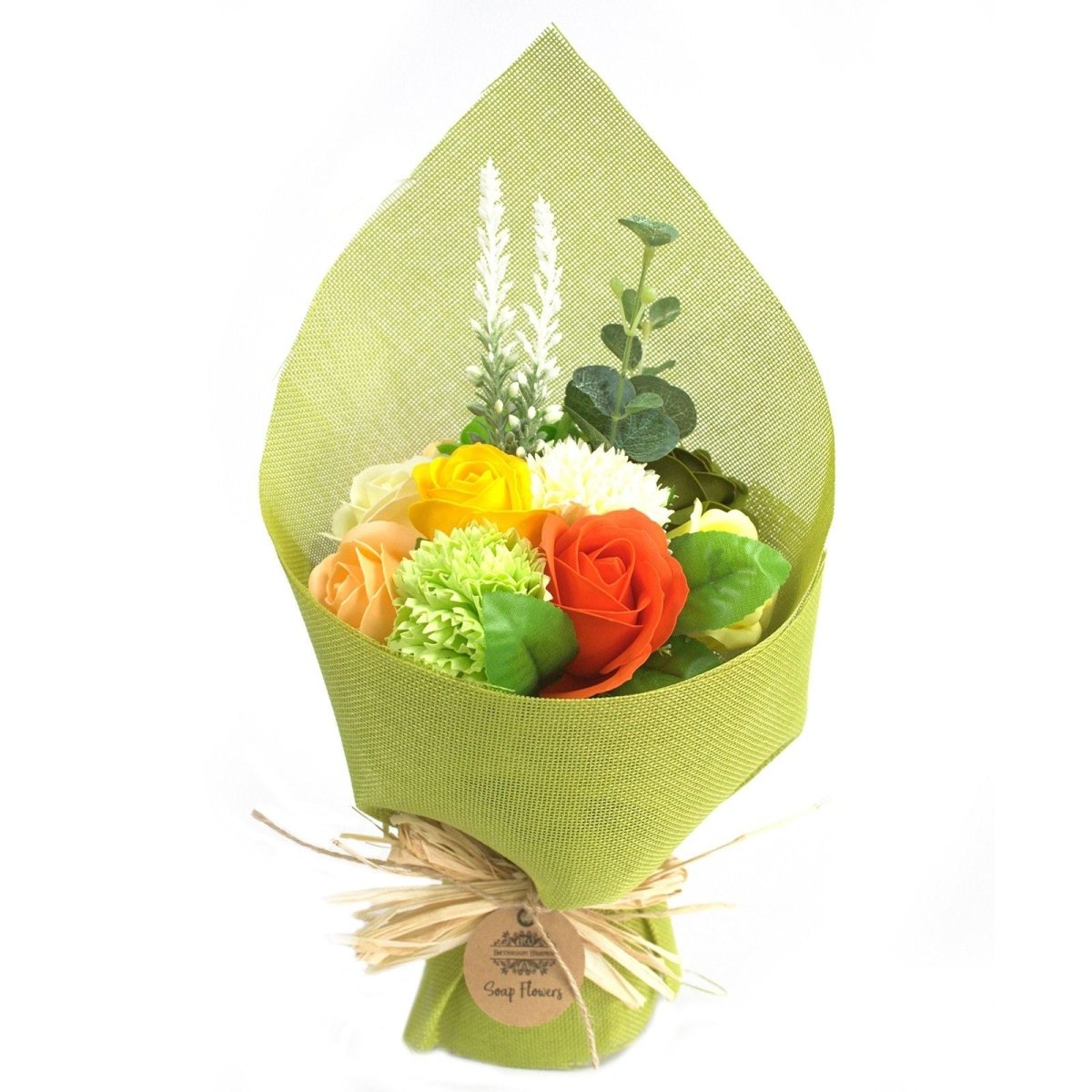 Standing Soap Flower Bouquet - Green YellowSoap Flower BouquetsHeart Notes