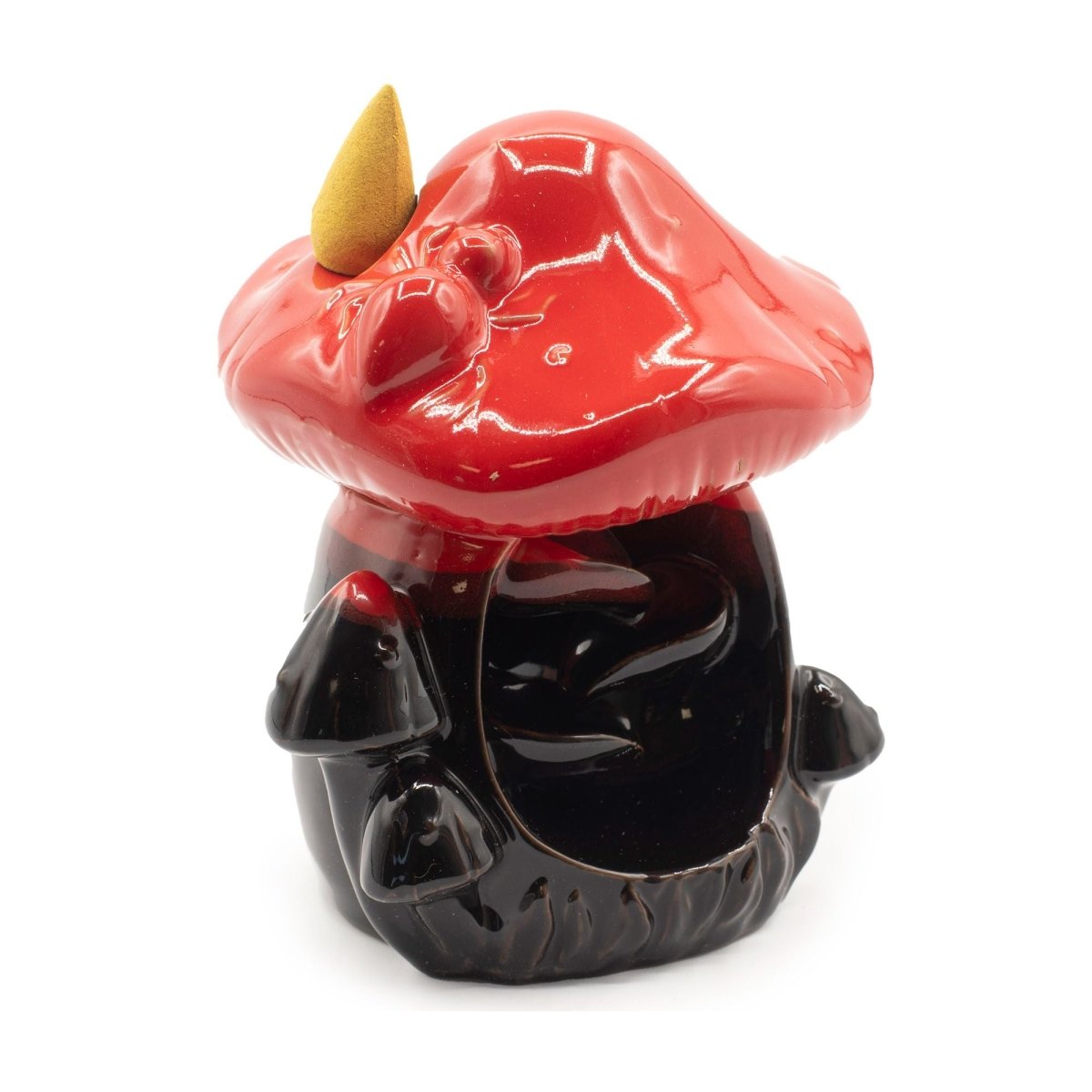 Backflow Incense Burner - Large Red MushroomBackflow Incense BurnerHeart Notes
