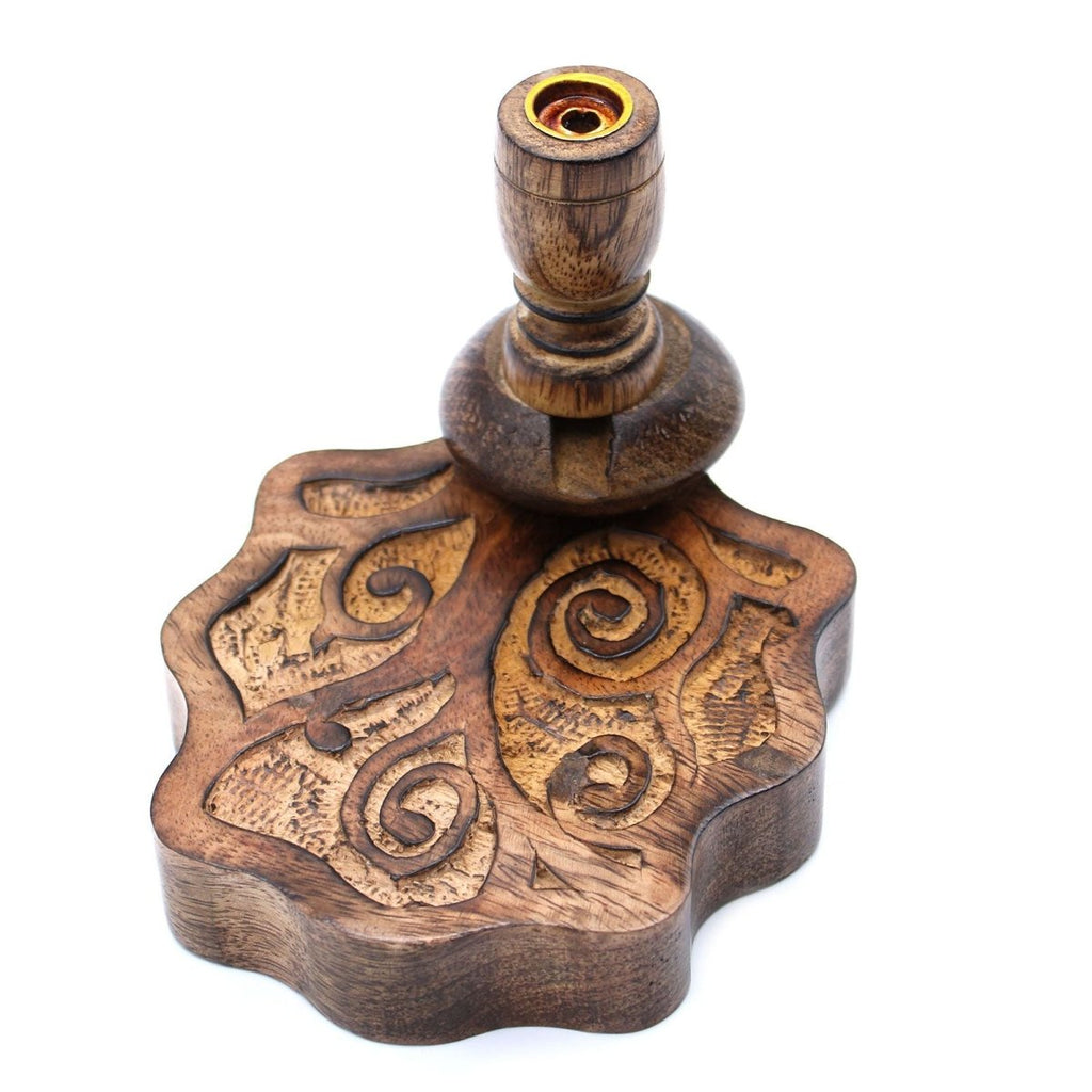 Sm Mango Wood Backflow Burner - Tree of LifeMango Wood Backflow BurnerHeart Notes