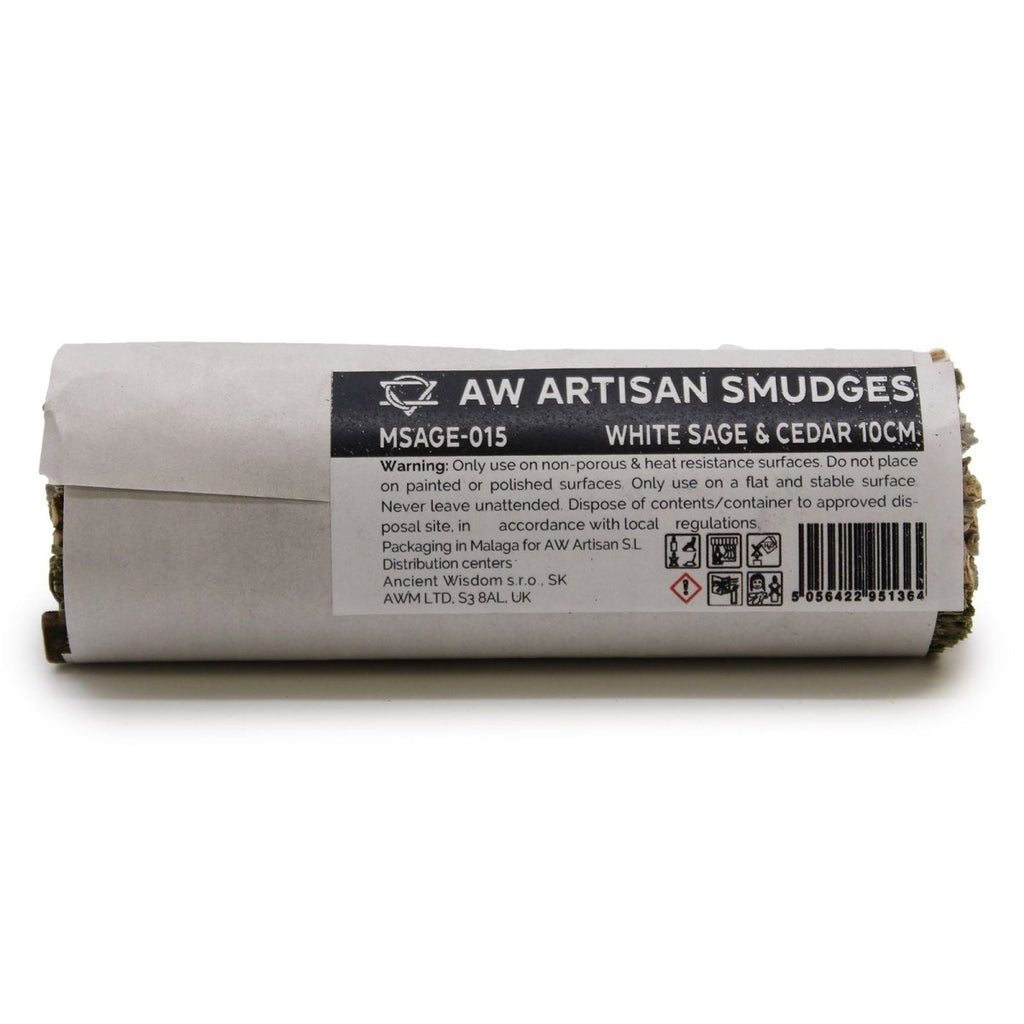 Smudge Stick - White Sage & Cedar 10cmSmudge Sticks - individually wrappedHeart Notes
