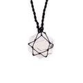 Laced Gemstone Hexagon Pendant - White HowliteLaced Gemstone PendantsHeart Notes
