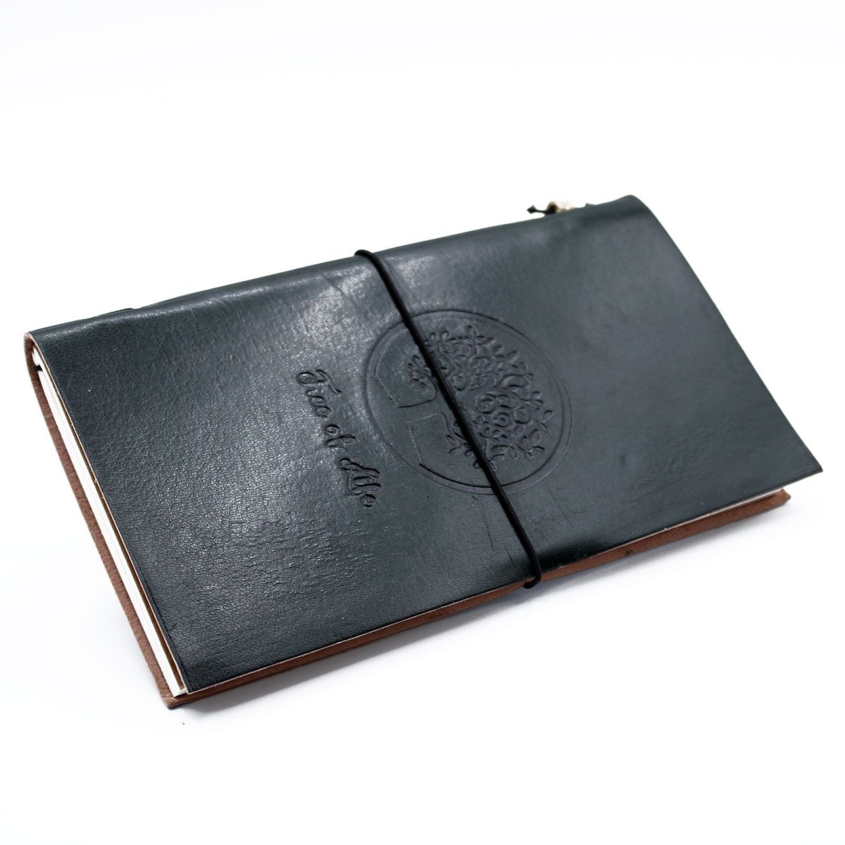Handmade Leather Journal - Tree of Life - Green (80 pages)Leather JournalsHeart Notes