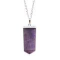 Gemstone Flat Pencil Pendant - AmethystGemstone Pendant JewelleryHeart Notes