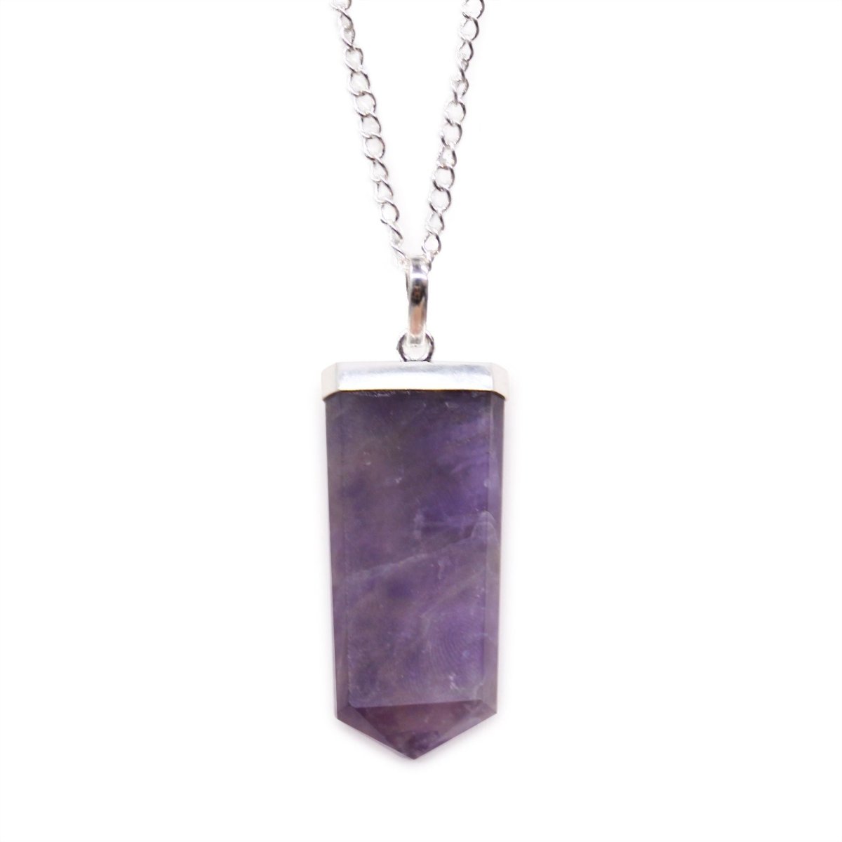 Gemstone Flat Pencil Pendant - AmethystGemstone Pendant JewelleryHeart Notes