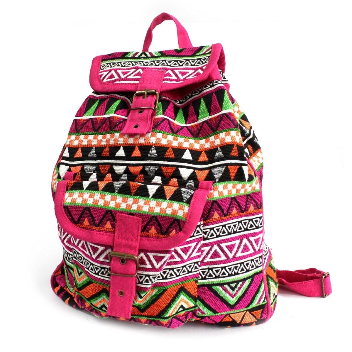 Jacquard Bag - Pink BackpackJacquard Nepal Style BagsHeart Notes
