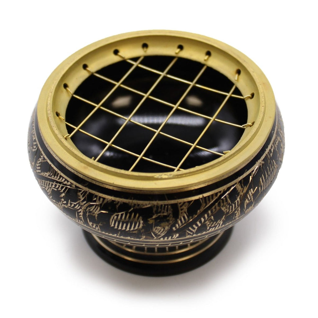 Brass Charcoal BurnerTraditional Brass Incense BurnersHeart Notes