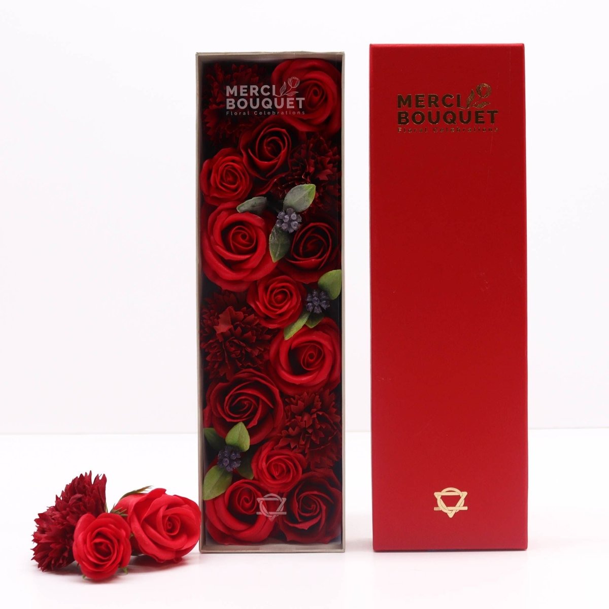 Long Box - Classic Red RosesSoap Flower Gift BoxesHeart Notes