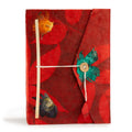 Lokta Bold Floral Notebook – Large (21x15cm) – 45 Leaves – Includes Bookmark – RubyLokta Paper NotebooksHeart Notes