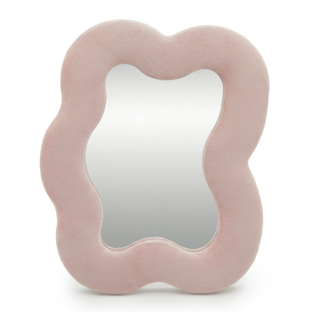 Soft Squiggly Mirror – Square Pebble – Rose Blush (22.5x27x2.3cm)Soft Squiggly MirrorsHeart Notes